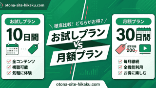 10日間のお試しプランと30日間の月額プランを比較するアイキャッチ
