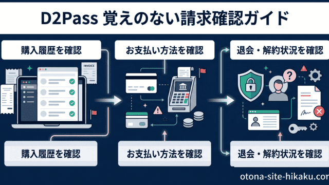 D2Passの身に覚えのない請求を解決するための3ステップ解説図