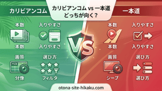 カリビアンコムと一本道の比較図解